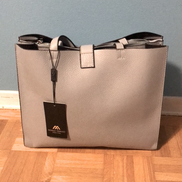 MONICA FERRUCCI leather tote with tassel - Picture 2 of 6